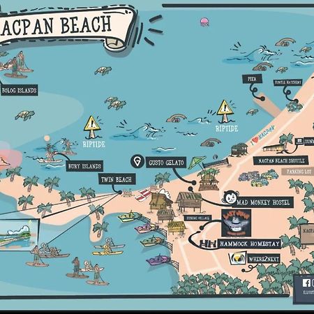 Lazy Juan Beach House Nacpan El Nido Eksteriør bilde