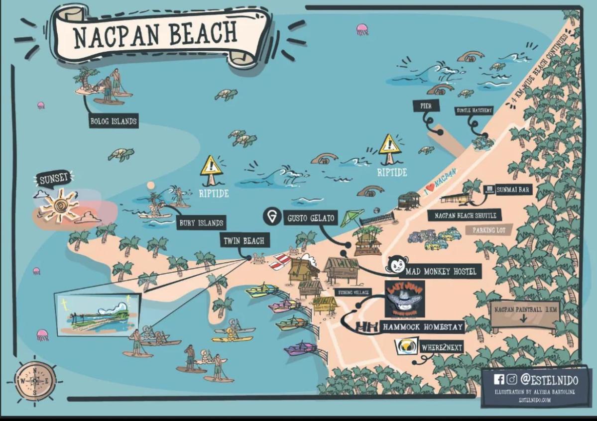 Lazy Juan Beach House Nacpan El Nido Eksteriør bilde